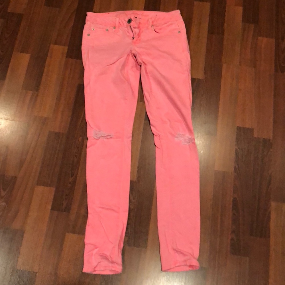 American Eagle Neon Pink Skinny Jeans